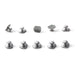 JMU Lingual Buttons Mesh Base Bondable Rectangular 10pcs/pk - JMU DENTAL INC