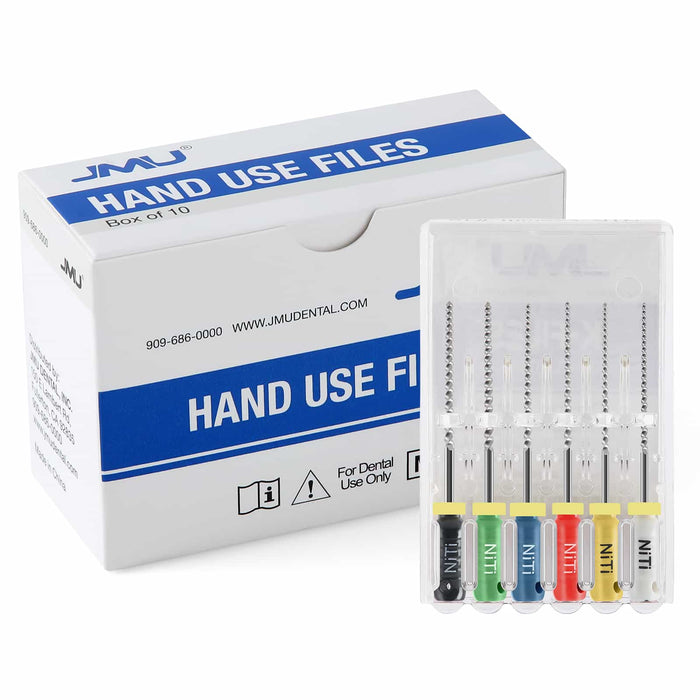 JMU Dental NiTi 21/25/28/31mm K-Files Hand Use 6/Pk - JMU DENTAL INC
