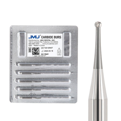 JMU Carbide Burs, Round, RA, 5/pk - JMU Dental