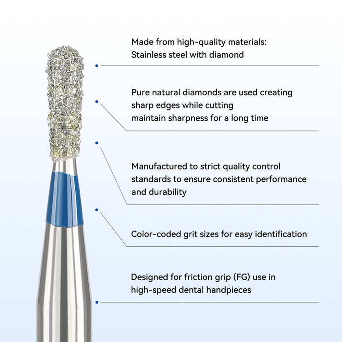 Unbranded Dental Tools 50pcs Dental Diamond Burs Drill Set - Friction Grip SF-41 For High-Speed Handpiece High Speed Handpiece Burs Unbranded Dental Tools 50pcs Dental Diamond Burs Drill Set - Friction Grip SF-41 For High-Speed Handpiece High Speed Handpiece Burs