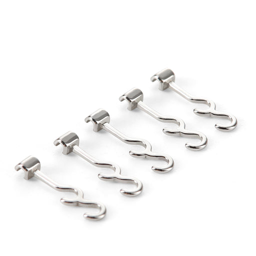 JMU Sliding Long Curved Crimpable Hooks 0.28inch 10pcs/pk - JMU DENTAL INC