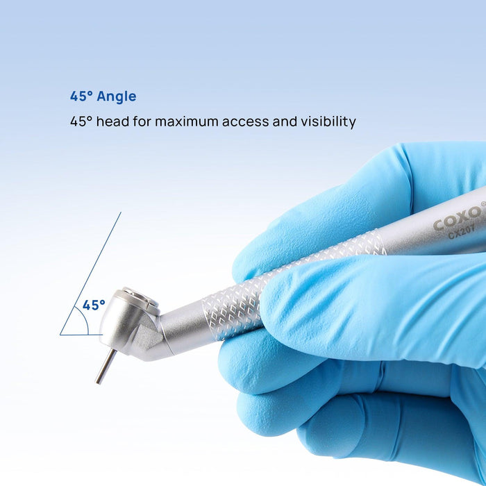 COXO CX207 45° High Speed Air Turbine Handpiece Standard Head - JMU DENTAL INC