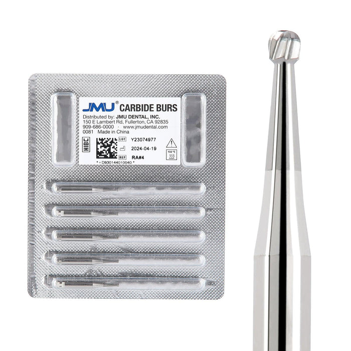 JMU Carbide Burs, Round, RA, 5/pk - JMU Dental