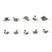 JMU Lingual Buttons Mesh Base Bondable Round With Cleat Hole 10pss/bag - JMU DENTAL INC