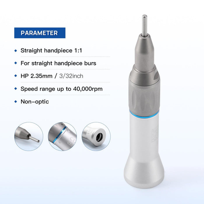 COXO CX235-2F Low-speed Handpiece, 1:1 External, Straight Handpiece, Max.40,000rpm. #S-2F - JMU Dental