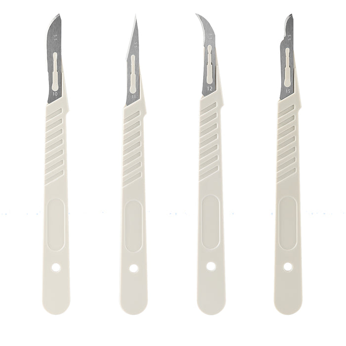 JMU Dental Sterile Scalpels with Stainless-steel Blade and Plastic Handle 10Pcs/Box