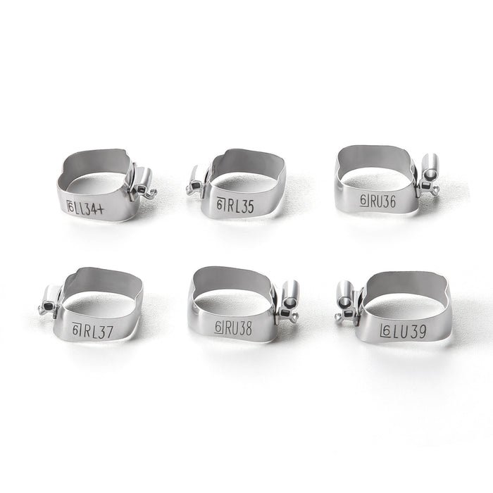 JMU 1st Molar Bands Pre-welded with Tubes Roth/MBT 0.022 Set of 4 20 Sets/Box - JMU DENTAL INC