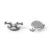 JMU Lingual Buttons Mesh Base Bondable Round With Cleat Small 10pcs/bag - JMU DENTAL INC