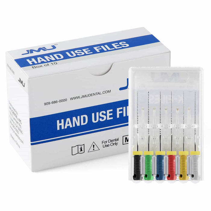 JMU HAND USE FILES K-FILES Stainless Steel 6pcs/Pk - JMU DENTAL INC