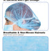 JMU Clip Bouffant Caps Blue 24" Double Elastic Dust 100Pcs/Bag - JMU DENTAL INC
