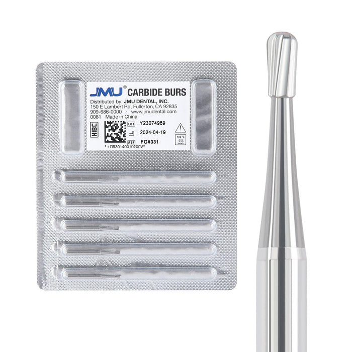JMU Carbide Burs,Pear, 5/pk - JMU Dental