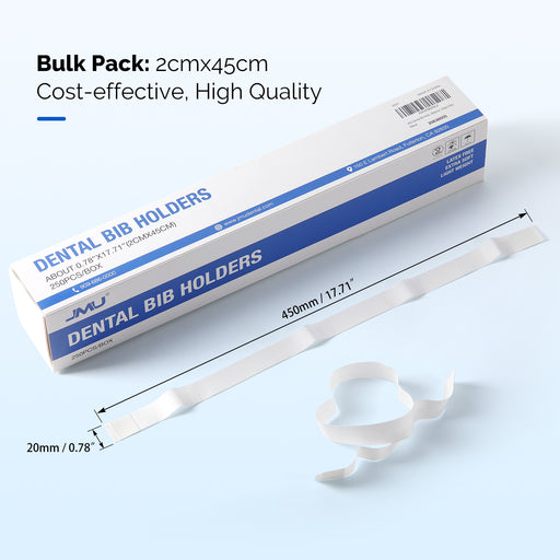 JMU Dental Bib Holders Extra Soft Material 250Pcs/Box - JMU DENTAL INC