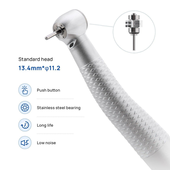 COXO CX207-G Fiber-opticÊHigh-speed Air Turbine Handpiece, ³300,000rpm, Standard Head, 3-port spray, (no coupling, fit into KaVo or COXO 229-GK 6-hole coupler), #H16-KSPQ - JMU Dental