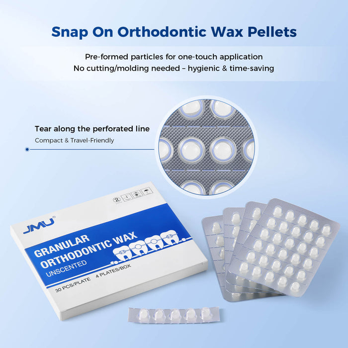 JMU Granular Orthodontic Wax 120pcs/box - JMU DENTAL INC