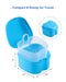 JMU Denture Bath Case Retainer Box with Strainer Apple Shaped - JMU DENTAL INC
