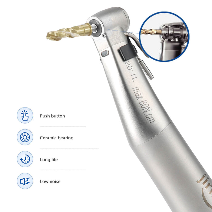 Jinme 20:1 Dental Implant Contra Angle Handpiece - JMU DENTAL INC