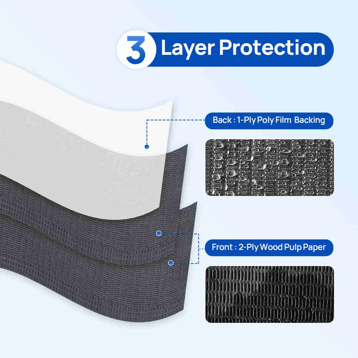 JMU Disposable Dental Bibs 13"x18" 3-Ply 50pcs/bag - JMU DENTAL INC