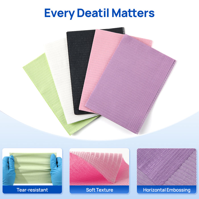 JMU Disposable Dental Bibs 13"x18" 3-Ply 50Pcs/Bag - JMU DENTAL INC