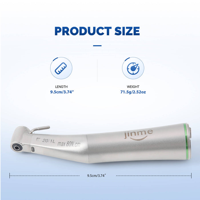 Jinme 20:1 Dental Implant Contra Angle Handpiece - JMU DENTAL INC