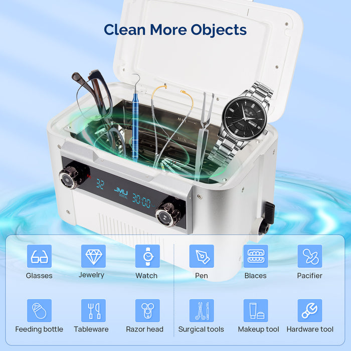 JMU Professional Ultrasonic Cleaner 6L Temperature Timer Settings - JMU DENTAL INC