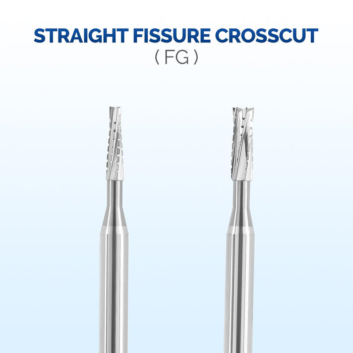 JMU Carbide Burs,Straight Fissure Crosscut, 5/pk - JMU Dental