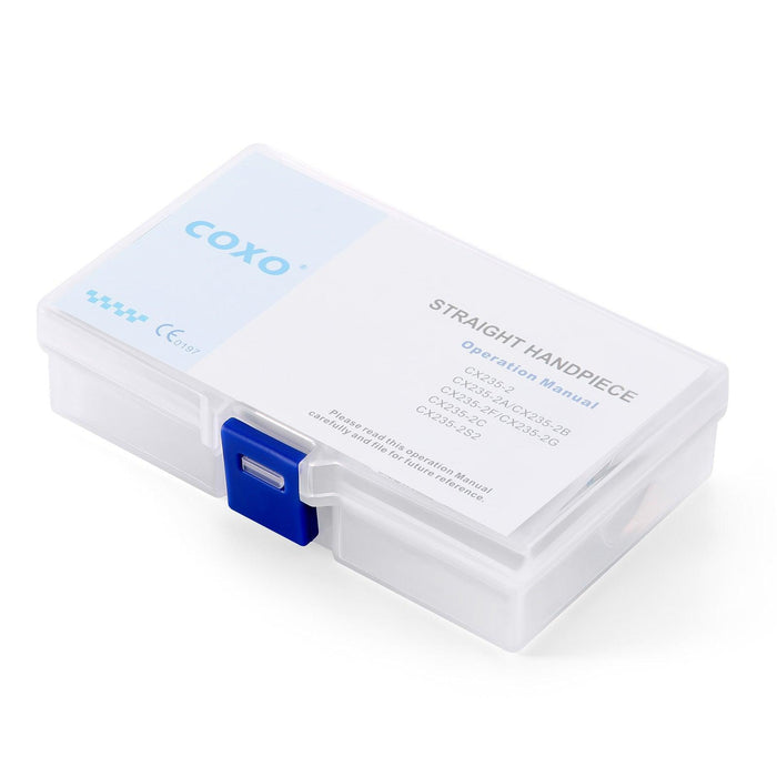COXO CX235-2 Low-speed Handpiece, 1:1 External, Straight Handpiece, Max.40,000rpm. # S-2 - JMU Dental