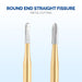 JMU Carbide Burs, Straight Fissure Round End, Metal Cutting, 5/pk - JMU Dental