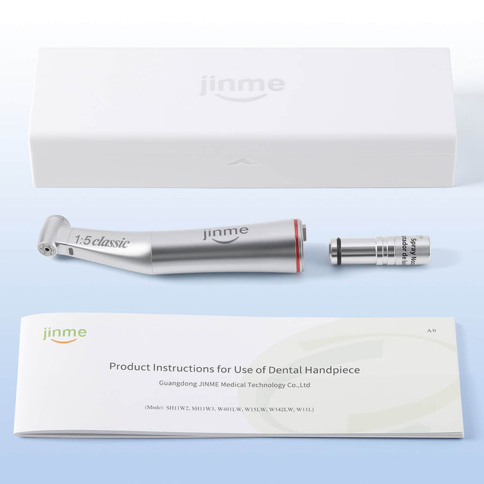 LANJING Dental Electric Handpiece 1:5 Fiber Optic Contra Angle Mini – NSK E-Type, 4-Hole