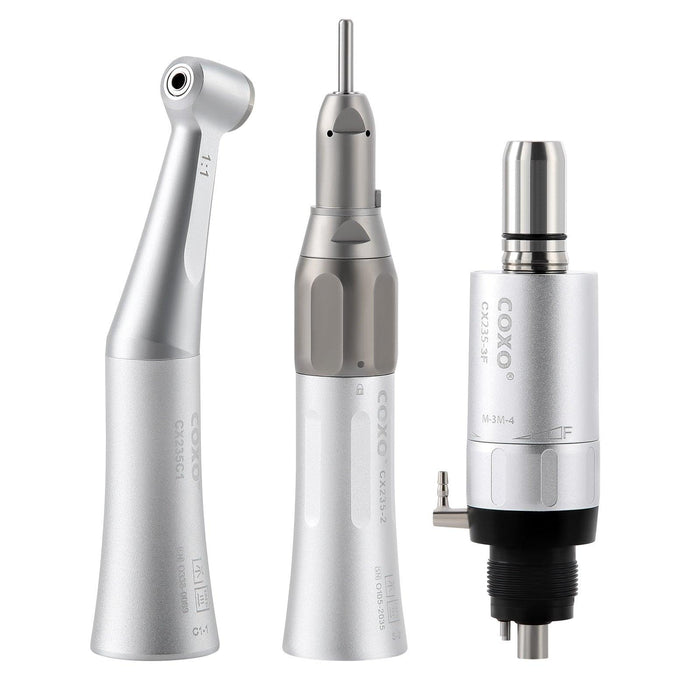 COXO CX235C1 Low-speed Handpiece, 1:1 External, Contra Angle, Max.40,000rpm, Push Button, for CA burs ¯2.35mm. #C1-1 - JMU Dental
