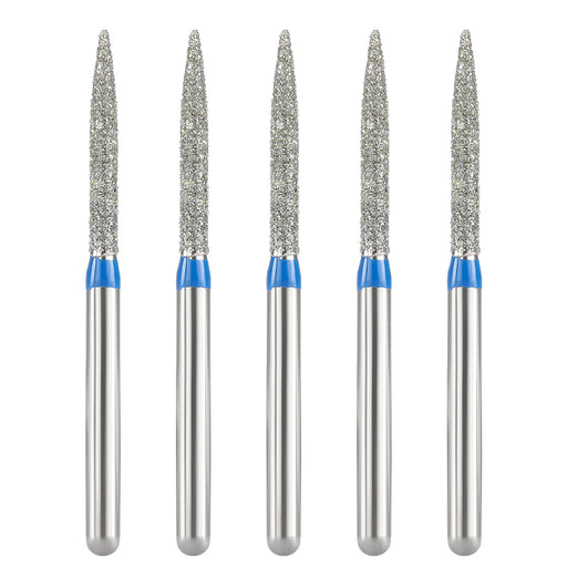 JMU Diamond Burs FG Medium Grit Pointed Taper 5/Pk - JMU DENTAL INC