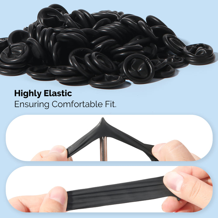 JMU Hygienic Finger Cots Latex Powder Free Medium Black 200Pcs/Box - JMU DENTAL INC