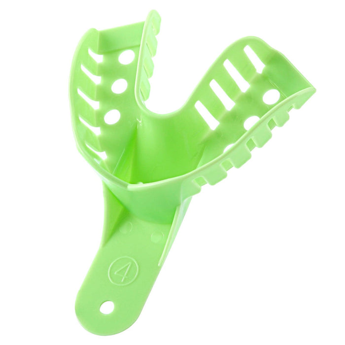 JMU Disposable Dental Impression Trays Green Perforated 12Pcs/Bag - JMU Dental