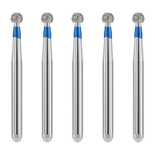 JMU Diamond Burs FG Medium Grit Round 5/Pk - JMU DENTAL INC