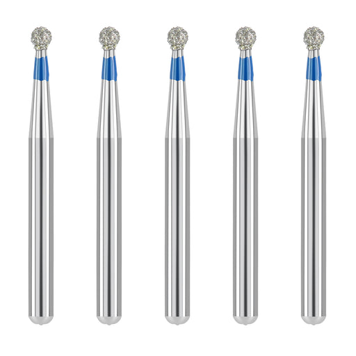 JMU Diamond Burs FG Medium Grit Round 5/Pk - JMU DENTAL INC