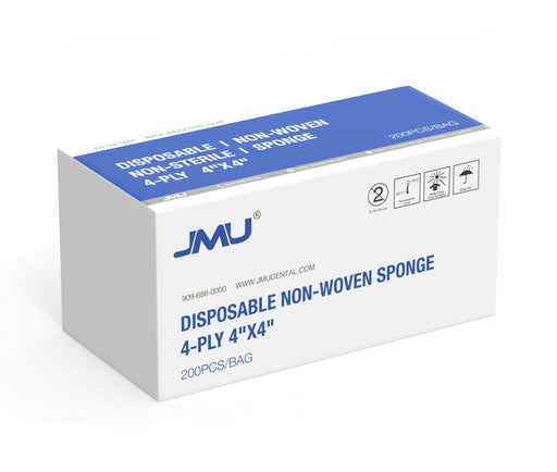 JMU 4"x4" 4-Ply Gauze Pads Non-Woven Sponge Non-sterile 2000pcs - JMU DENTAL INC