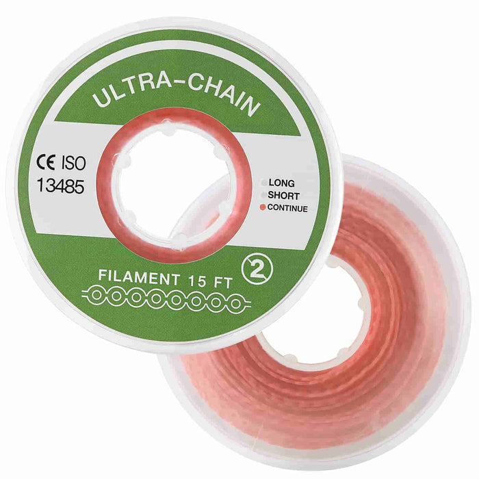 JMU Dental Orthodontic Elastic Power Chain Multiple Colors 15ft/roll Medical Grade