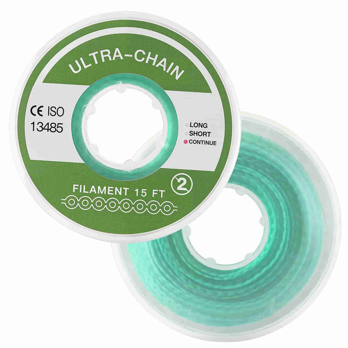 JMU Dental Orthodontic Elastic Power Chain Multiple Colors 15ft/roll Medical Grade