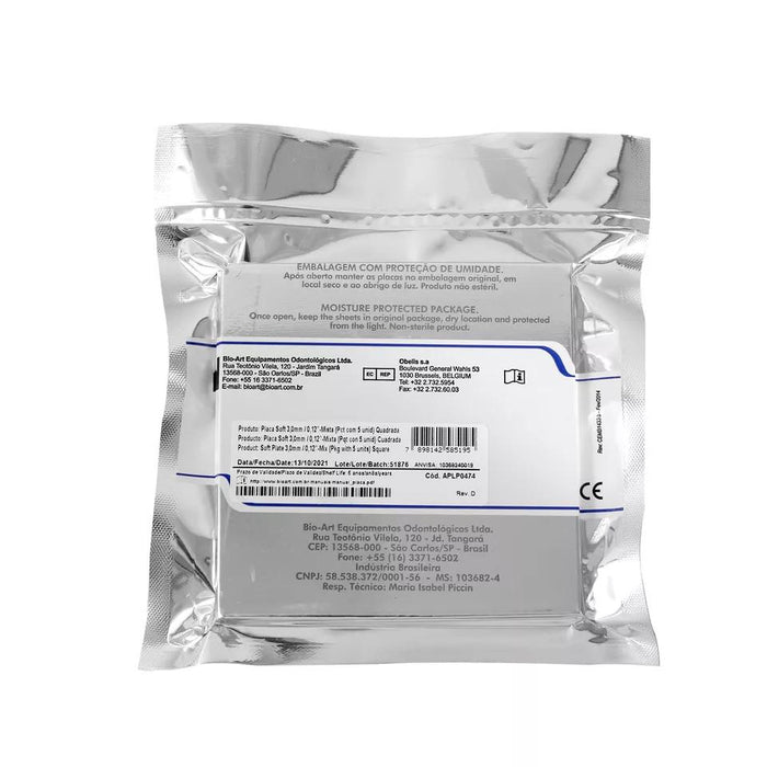 BIOART Dental Soft Plate - EVA Square 5x5 Inch Clear 5Pcs/Pack - JMU DENTAL INC