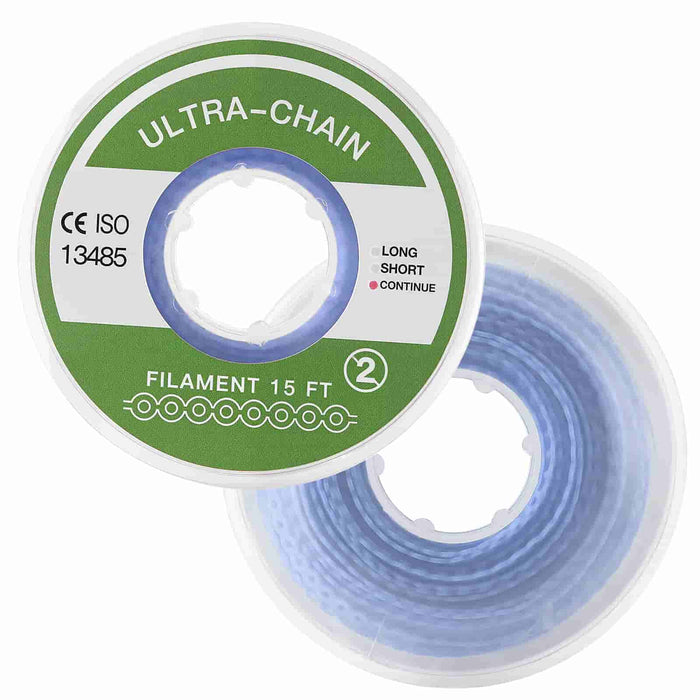 JMU Dental Orthodontic Elastic Power Chain Multiple Colors 15ft/roll Medical Grade