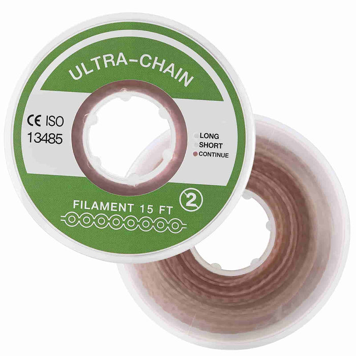 JMU Dental Orthodontic Elastic Power Chain Multiple Colors 15ft/roll Medical Grade