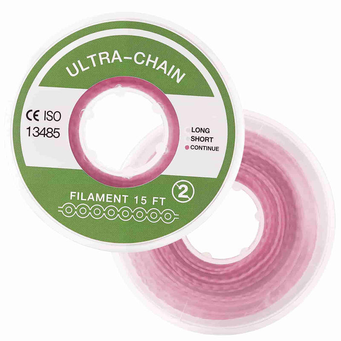 JMU Dental Orthodontic Elastic Power Chain Multiple Colors 15ft/roll Medical Grade
