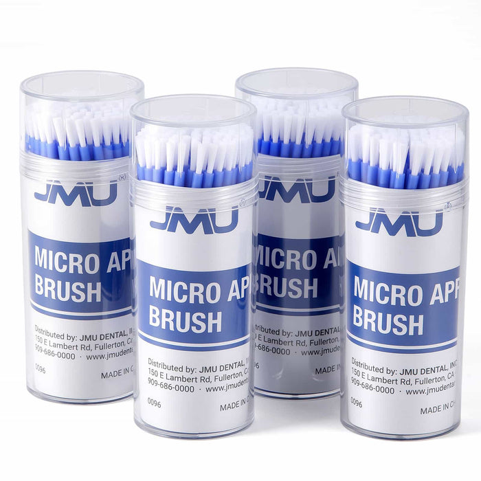 JMU Dental Micro Bendable Applicator Brushes Bendable White Brush Tips 400/Box - JMU DENTAL INC