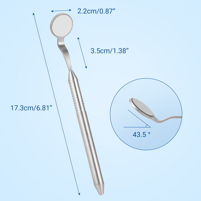 JMU #5 Double-sided Dental Mirror with Handle Stainless Steel 1pc/pack - JMU DENTAL INC