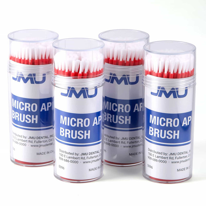 JMU Dental Micro Bendable Applicator Brushes Bendable White Brush Tips 400/Box - JMU DENTAL INC