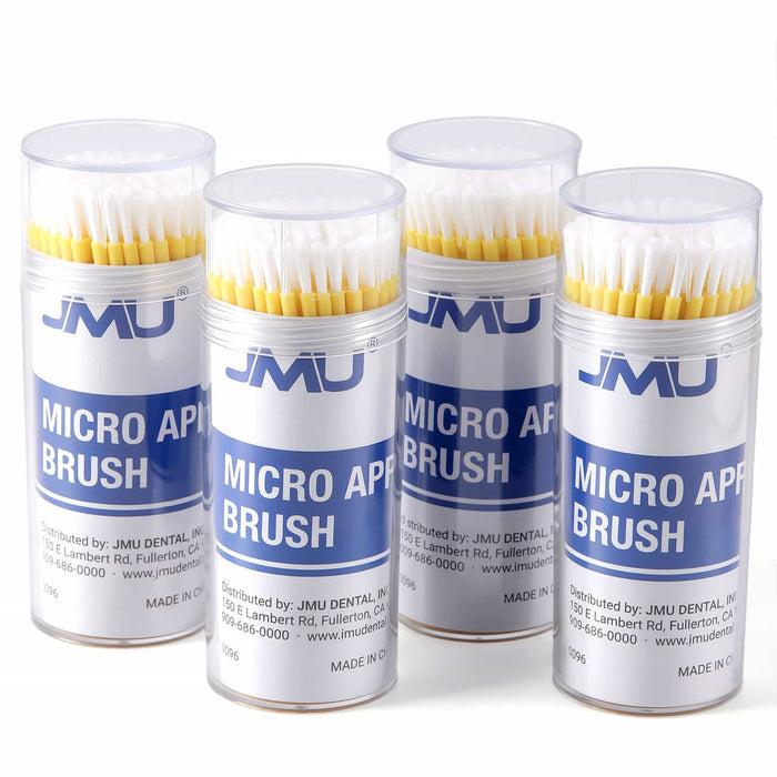 JMU Dental Micro Bendable Applicator Brushes Bendable White Brush Tips 400/Box - JMU DENTAL INC