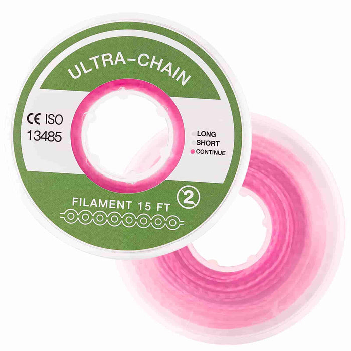 JMU Dental Orthodontic Elastic Power Chain Multiple Colors 15ft/roll Medical Grade