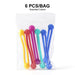 JMU Dental Silicone Instrument Ties Assorted 6/Pk - JMU DENTAL INC