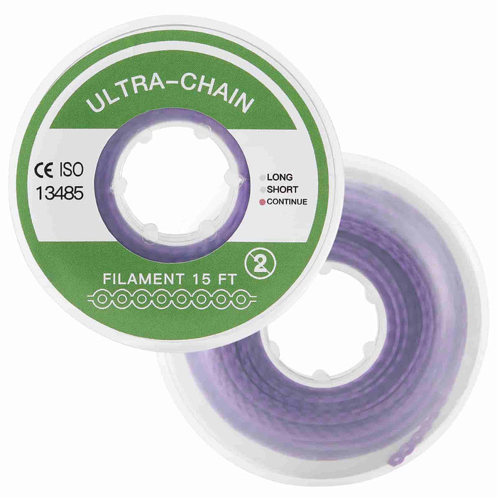 JMU Dental Orthodontic Elastic Power Chain Multiple Colors 15ft/roll Medical Grade