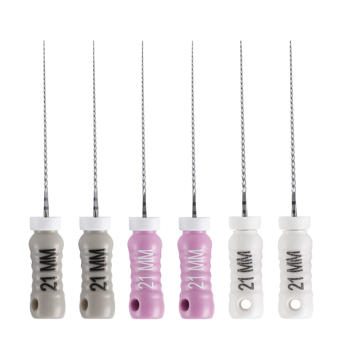 JMU Dental Hand Use C+ Files for Root Canal 21/25mm Stainless Steel 6/Pk - JMU DENTAL INC