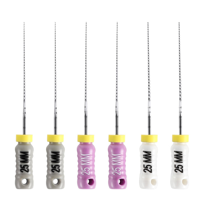 JMU Dental Hand Use C+ Files for Root Canal 21/25mm Stainless Steel 6/Pk - JMU DENTAL INC